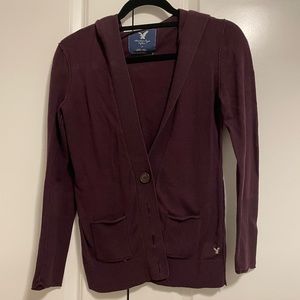 American eagle hooded cardigan size small